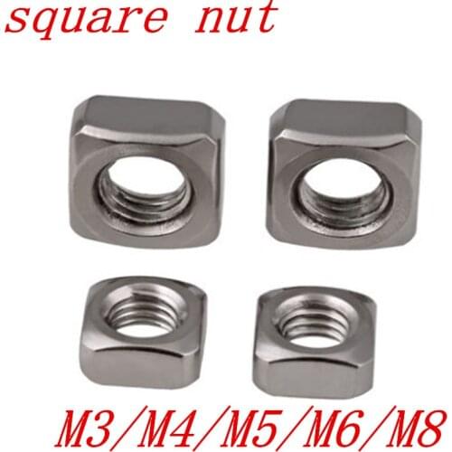 M3 m4 m5 m6 m8 DIN557 Stainless Steel Square Nut