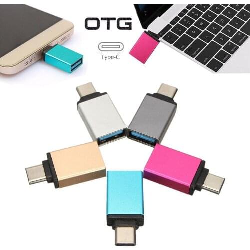 Metal USB 3.1 Type C OTG Adapter Male to USB 3.0 A Female Converter Adapter OTG Function for Macbook Google Chromebook