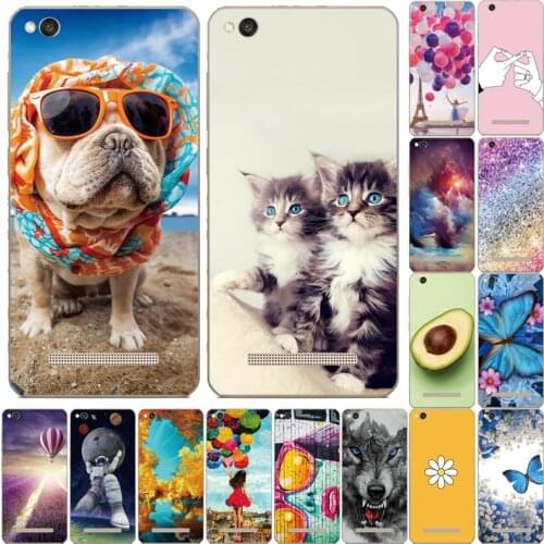 Fashion TPU Phone Case For xiaomi Redmi 4A Soft Silicone Painting Case for Redmi 4A Hongmi 4a 5.0 inch protective coque flower