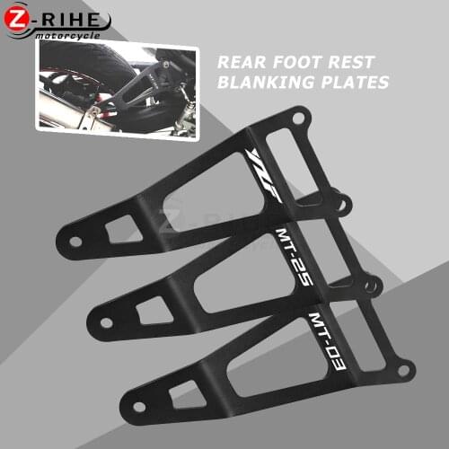 MT-25 2015-2021 Motorcycle Accessories For YAMAHA YZF-R3 2015-2021 Rear Foot Rest Blanking Plates For YAMAHA YZF-R25 2014-2021