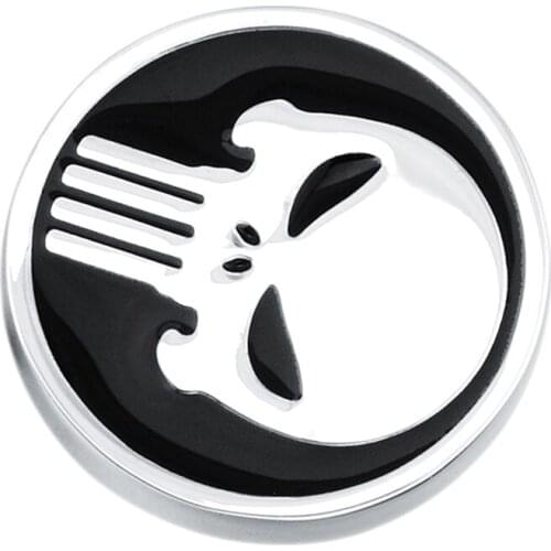 Gothic Mens Metal Lapel Pin Punk Skull Round Pin Brooch Halloween Accessory