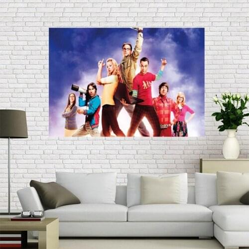 New arrival Custom Big_Bang_Theory Canvas Painting Poster Home Decor Cloth Fabric Wall Art Poster for Living Room