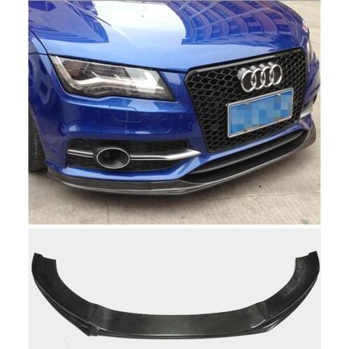 Carbon Fiber Car Bumper Front Lip Protector Fits For AUDI S7 Sline 7 2011 2012 2013 2014 2015