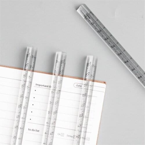 Transparent Ruler 15cm Creative Mitsubishi Ruler Students Drawing Percision Measuring Tools Rulers School Supplies Stationery