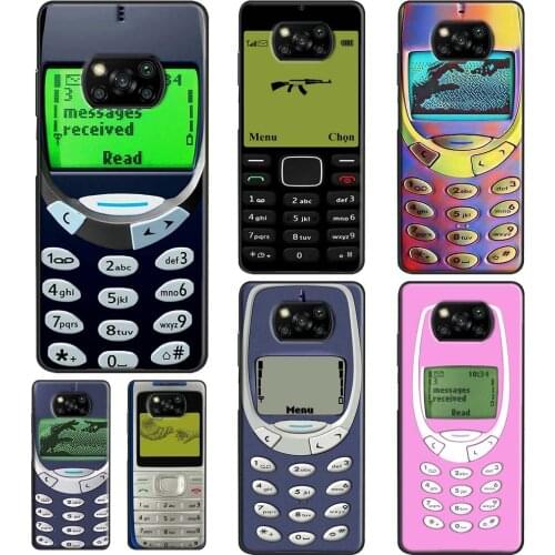 Retro Cellphone For POCO F3 F1 F2 M3 X3 Pro Phone Case For Xiaomi Mi 11 Lite Ultra 10T Pro Mi Note 10 Lite
