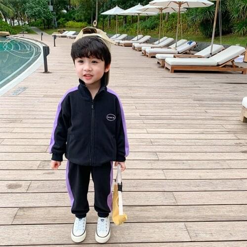 Cotton Zipper Spring Summer Kids Clothes Suit Baby Boys Coat + Pants 2pcs/Set Kids Teenage Top Sport Childrens Day Gift Formal