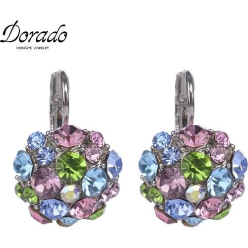 Rhinestones Drop Earrings For Women Girls Retro New Alloy Female Hanging Dangle Earring Fashion Ear Jewelry Brincos Bijoux