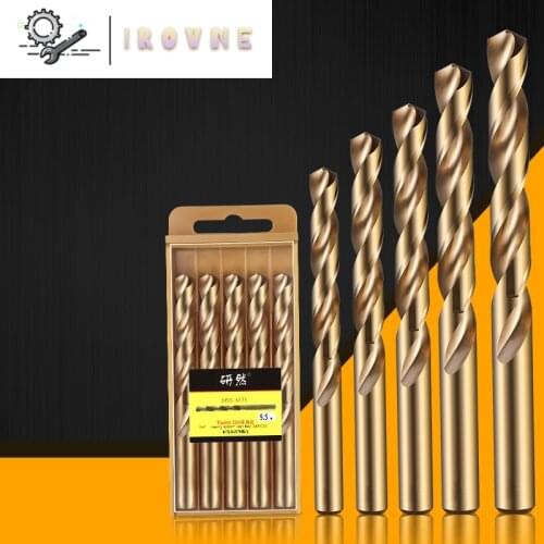IROVNE 1-10MM HSS cobalt steel alloy drill bit M35 twist drill bit drill bit stainless steel woodworking metal drill bit DIY