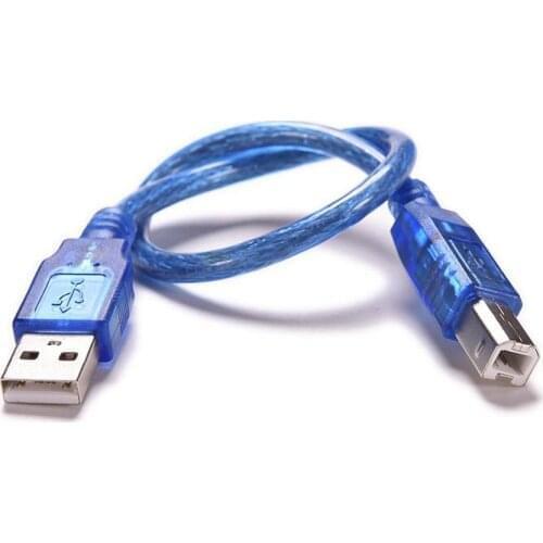 USB2.0 printing cable printer data cable A type revolution B type male double shielded high speed transparent printer cable