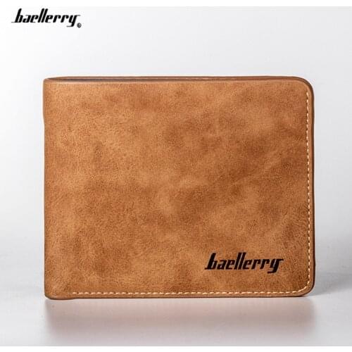 High Quality Wallet for Men PU Fashion Short Student Wallet Retro Frosted Two-fold Vertical Wallet Youth Multi-card Coin Purse