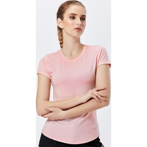 Women Quick Dry Sports Yoga Shirt, Spandex Short Sleeve Breathable Exercises Yoga Tops, Gym Running Fitness T-Shirts Sportswear