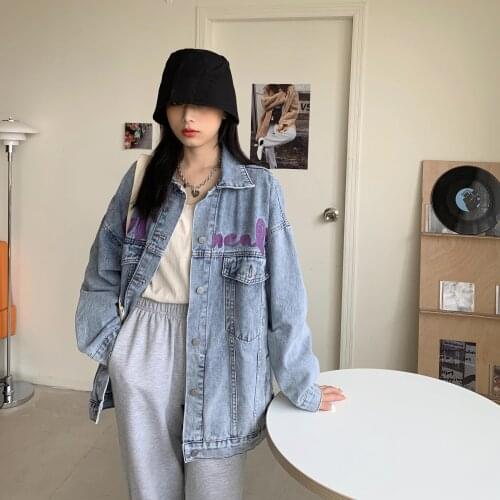 Spring And Summer New Womens Large Size Denim Jacket Korean Embroidery Loose Retro Woman Cardigan Temperament Thin Jacket Top