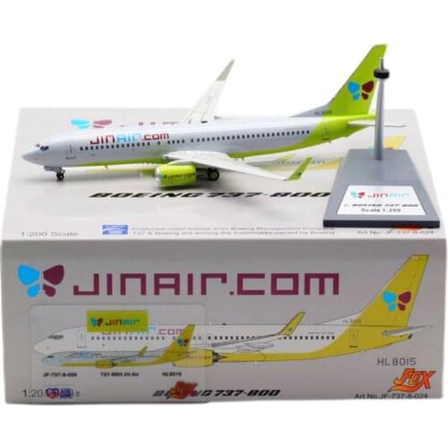 1:200 Scale Korea Airways B737-800 Airlines Model with Base Alloy Aircraft For Collectible Souvenir Show Gift Toys