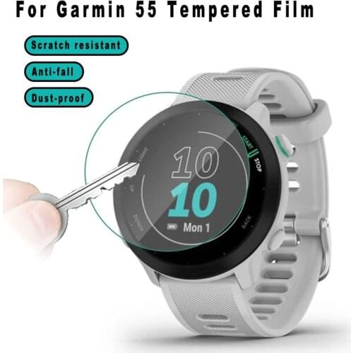 1/3/5PC Tempered Glass Film For Garmin Forerunner 55 Smart Watch Screen Protector Accessories Dust-proof HD Protector Films