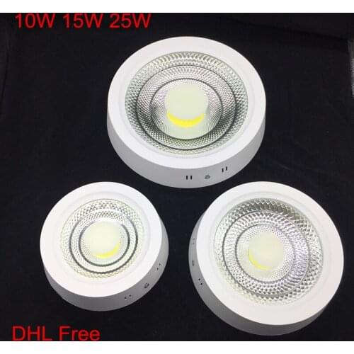 10pcs/lot,DHL Free,10W 15W 25W LED Surface Mounted Ceiling Light LED Down Light Panel Light with driver AC85-265V Indoor light