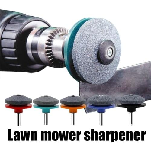 50MM Faster Lawn Mower Sharpener Universal Grinding Rotary Drill Cuts Lawnmower Blade Sharpener Точилка для лезвий газонокосилки