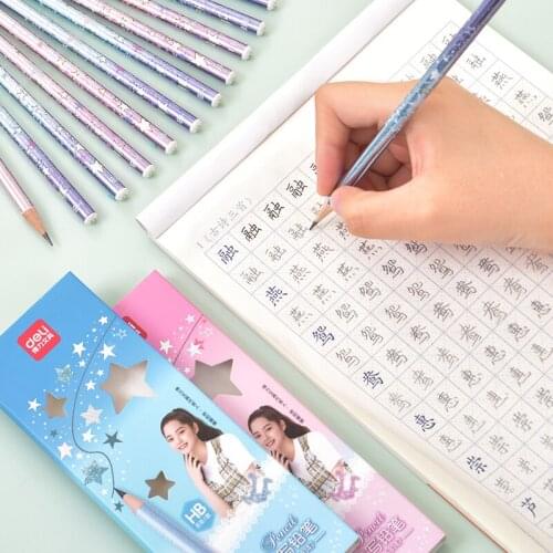 8Pcs Shining Startlight HB Pencils Safe Lead-Free Poison EN71-3 Painting Writing Students School Homework Home Study Art 58147