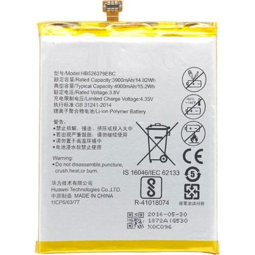 Replacement Phone Battery HB526379EBC For Huawei Enjoy 5 TIT-AL00 CL10 Honor 4C Pro / Y6 PRO 4000mAh