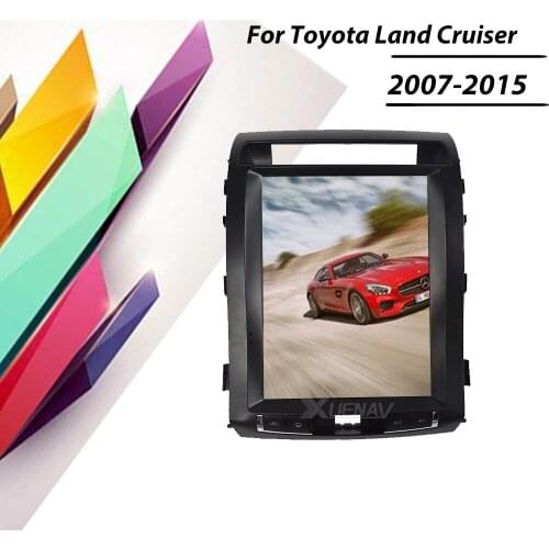 Car Audio Vertical Screen Tesla Android Car GPS Navigation for TOYOTA LAND CRUISER 2007-2015 Car Radio Player Bluetooth WIFI