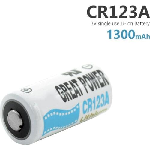 3V 1300mAh CR123A LiMnO2 16340 Size Battery CR123 CR17345 K123A VL123A DL123A SF123A EL123AP CR17335 Primary Dry Battery