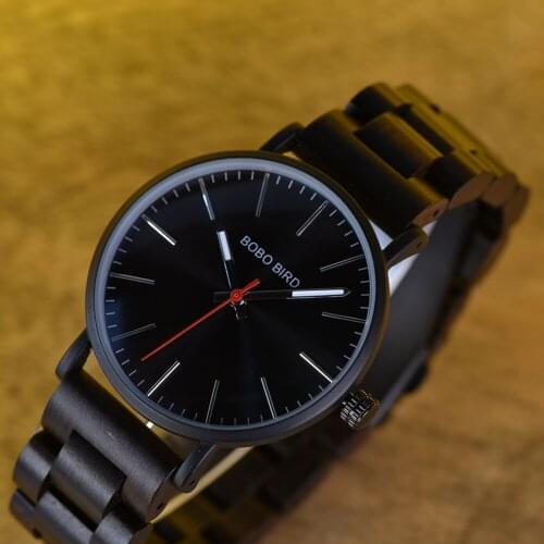 BOBO BIRD Promotion Wood Watch Customized For Him Anniversary Christmas Gifts in Box Wristwatch wood strap