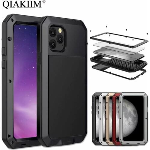 Luxury 360 Full Protect Doom Armor Metal Aluminum Phone Cases for iPhone 11 Pro Max XS XR X 6 6S 7 8 Plus Cover Shockproof Case