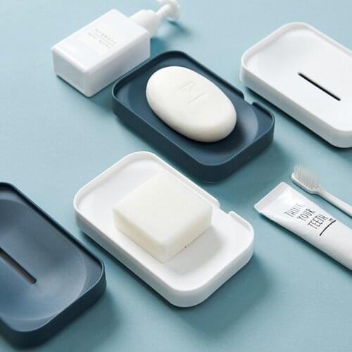 Double Layer Soap Dish Household Shower Toilet Drain Creative Travel Portable Container Soap Case Tray Holder Bathroom Supplies