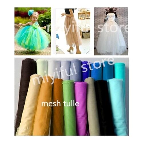 Factory ! various mixed colors nylon super soft mesh gird fine tulle mesh net sheer fabric for DIY wedding fabric tutu ball gown