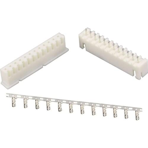 XH2.54-12P 12Pin Straight needle spacing 2.54mm connectors Male and Female Plug + terminals