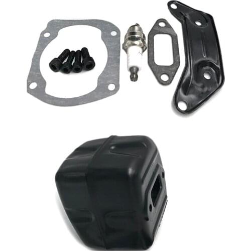 Exhaust Muffler Muffler Bracket Gasket Spark Plug Kit For Husqvarna 365 372 362 371 Chain Saw Replacement Parts