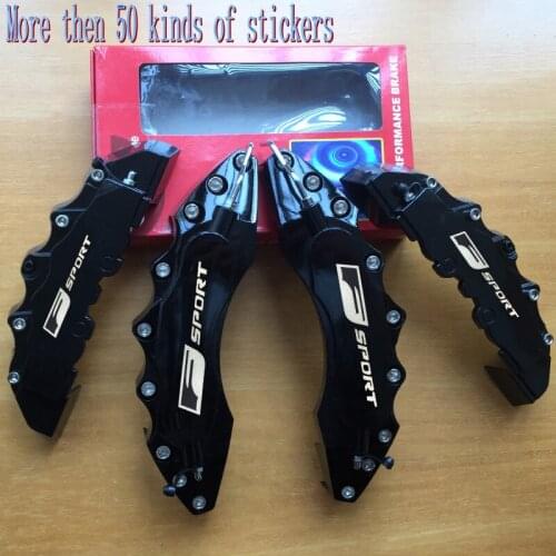 4 Or 2 Pcs Top Quality ABS Plastic Brake Caliper Cover Silver Screws Sticker Car Styling Decoration For Front Rear Free Shipping