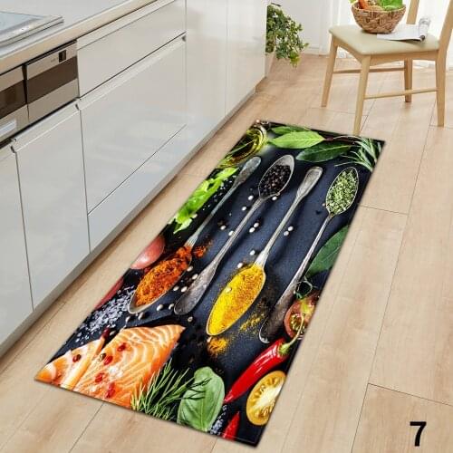 Cooking condiments pattern kitchen rug kitchen mat home floor mat Bathroom mat Balcony Rug hallway carpet Home Entrance door mat