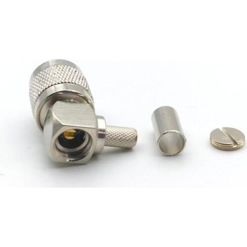 50pcs BRASS RF TNC Plug Male Connector Crimp LMR195 RG58 RG400 RG142 Cable