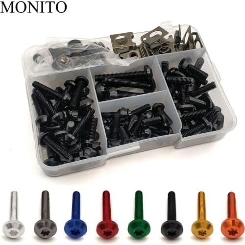 Hot For KAWASAKI Versys 1000 ZX12R ZX6R ZX636R ZX6RR ZX9R ZZR600 Universal Motorcycle Custom Fairing Body Bolt Screw Spring Bolt