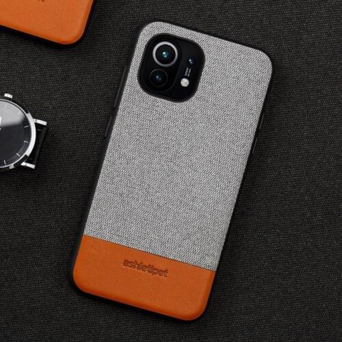 Canvas + Leather Magnetic Case for Xiaomi Mi 11 10T 10 9T 9 Poco X3 NFC M3 360 Full protective Cover for Redmi Note 9 Pro 9S 7 8