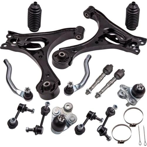 14 Front Lower Control Arm Outer Tie Rod End Set for Honda Civic K500069 K500070