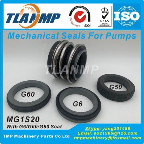 MG1S20/16-G60 , MG1S20/16-G6 , MG1S20-16/G6 Burgmann Mechanical Seals (Material:SiC/SiC/NBR, Rotary Working Length: L3=25mm)