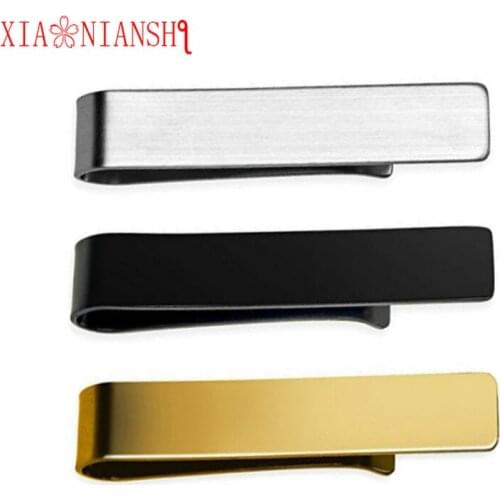 XIAONIANSHI Stainless Steel Tie Pin Fashionable Design 3 color Tie Clip for Men Commercial Necktie Clips Pin Accessories Gift