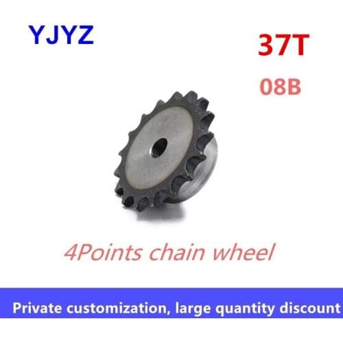 Table wheel industrial sprocket 08B 37teeth with 08B chain 4 points sprocket pitch 12.7MM