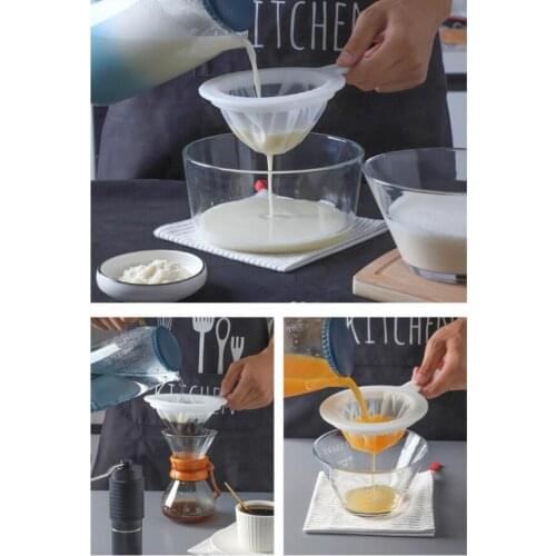 100/200/400 Practical Coffee Tea Fruit Juice Filter Coffee Wine Nylon Mesh Net Strain Herb Liquid Filter Bag Kitchen Accessory