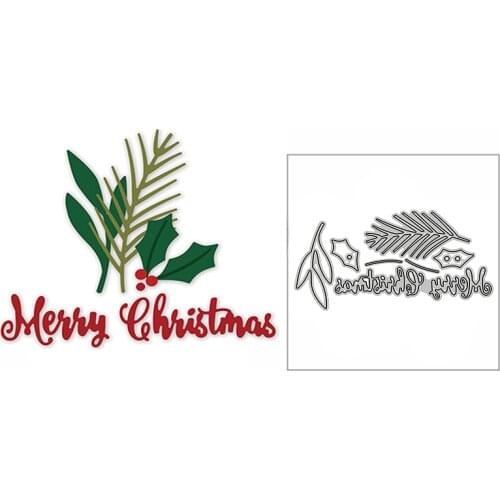 New Merry Christmas Various Leaves 2020 Metal Cutting Dies for DIY Scrapbooking and Card Making Decor Embossing Craft No Stamps