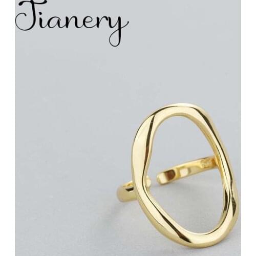 New Charming Irregular Circle Ring for Women Vintage Boho Knuckle Party Rings Gothic Punk Jewelry Gifts for Girls 2020