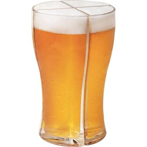 Beer Mug Party Wine Dispenser 4in1 Super Schooner Transparent Funny Home Drinkware Acrylic Durable Kitchen Creative Glass Cup