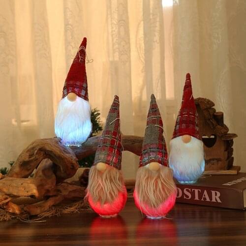 Christmas Glowing Doll Toys Led Light Faceless Doll Christmas Decorations For Home Christmas Gift Decoration Navidad 2021