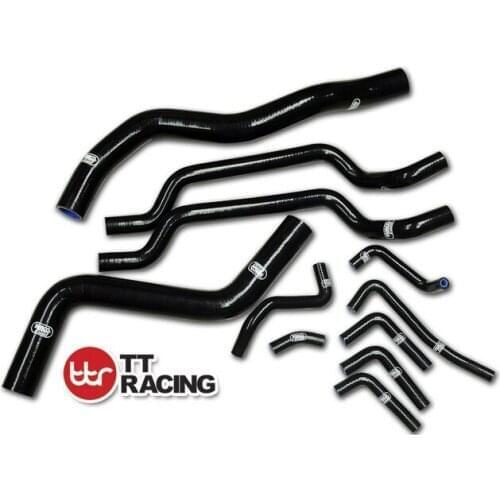 SA1410CBK - Mitsubishi Eclipse Turbo 4G63 Silicone Radiator Hose Kit Silicon 95 - 99 Black
