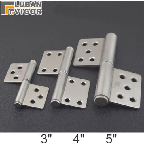 Stainless steel 304 Flag shape ,Detachable hinge , 3/4/5 inch , for Aluminum doors Bathroom door bathroom Removable hinge