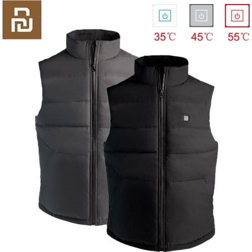 SKAH Graphene Electric Heating Vest Smart Thermostatic Heating Thermal Winter Warm Vest Jacket USB Heated Jacket For Men Outdoor