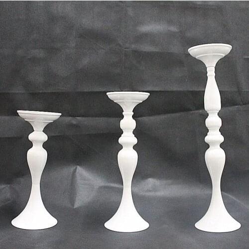 SPR Free Shipping-38cm high European classical white candle stick/ wrought iron candlesticks