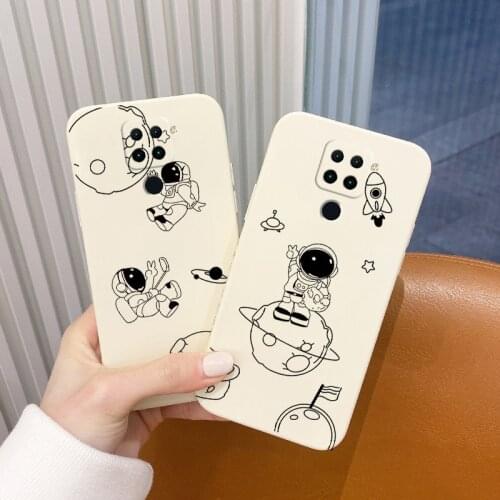 Thin Soft Cartoon Astronaut Pattern Phone Case For Redmi 10X4G 10X5G 10XPro 9 Redmi Note 9 8 8Pro 7 7Pro Redmi K30 K20 Cover