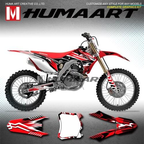 HUMAART Vinyl Graphics Adhesive Stickers Wrap Kit for CRF250R CRF450R CRF 250R 450R 250 450 R 2013 2014 2015 2016 2017